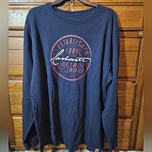 - 👕  CARHARTT Men's Long Sleeve Relaxed Fit XL men's Navy Blue DETROIT BORN
